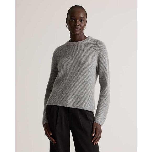 Quince Mongolian Cashmere Fisherman Crewneck Sweater - S - Picture 2 of 4